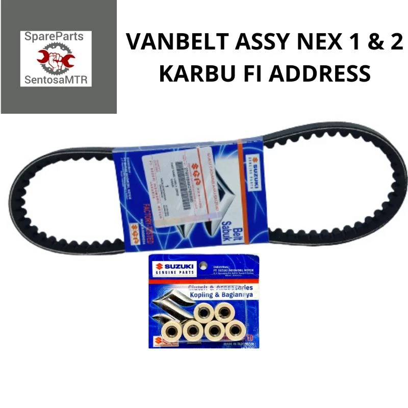 VANBELT ASSY V-BELT VAN BELT SET SUZUKI NEX 1 & 2 NEX FI NEX KARBU 110 LETS ADDRESS 27601-09J20-000 SGP