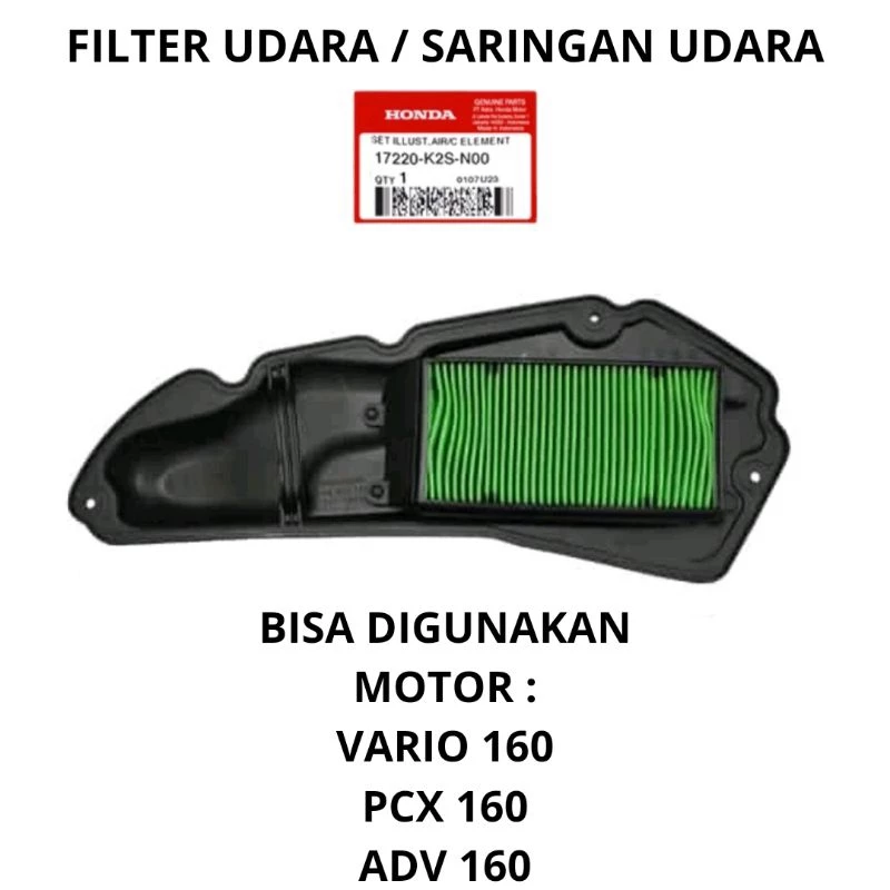 FILTER SARINGAN UDARA VARIO 160 PCX 160 ADV 160 CBS ABS K2S