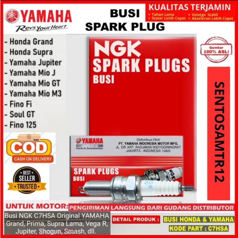 BUSI NGK CH7SA C7 YAMAHA MIO SPORTY MIO SOUL MIO SMILE KARBU NOUVO VEGA ZR R JUPITER Z MIO J MIO M3 XRIDE FINO